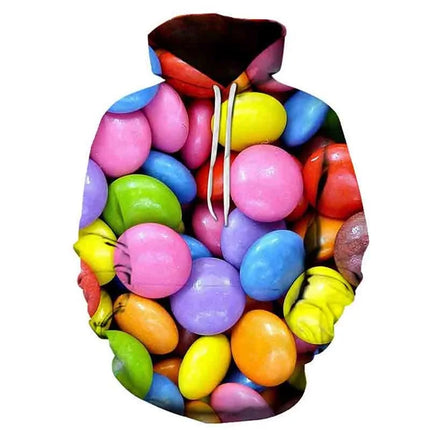 3D Print Candy Fruit Graphic Hoodies For Men Casual Plus Size Funny Sweatshirts For Women Men Streetwear Pullovers Men Hoodie