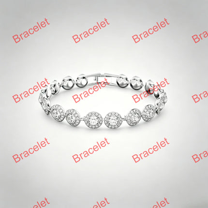 1pc S925 Sterling Silver Round Jewelry Set, Unique Earrings,Bracelet,Necklace, For Daily, Party, And Banquet Decor