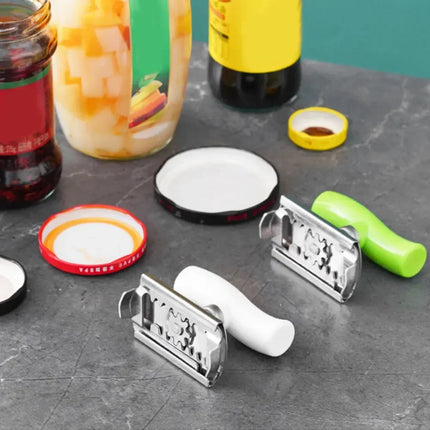 Stainless Steel Multi-Use Jar Opener | Adjustable Labor-Saving Tool for Bottle Caps Can Lids | Commercial Kitchen & Home Gadget