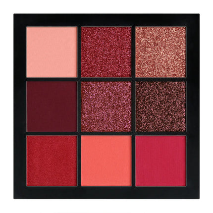 Huda Beauty 9 Color Palette Diamond Amethyst Ruby Red Gold Eye Shadow Pallete Matte Shimmer Eyeshadow Palette Glitter Makeup