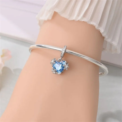 Original 925 Sterling Silver Charms Beads Cute Mushroom Unicorn Love Wings Pearl Charm for Bracelet Pendant Woman Girl Jewelry