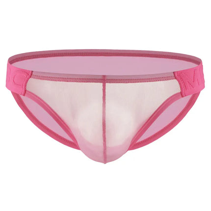 Men's 20D Ultra-Thin Briefs Low Waist Bold Bulge Pockets Sexy Fitted Triangle Underwear High Transparency Comfortable Briefs
