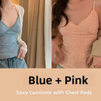 M ( 35-47.5kg ) / Blue + pink [2-pack pure desire suspender]