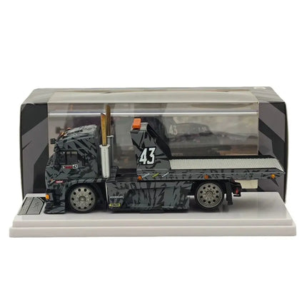 SW 1/64 For Mustang 1965 Hoonicorn RTR V3 HORZON / KamaZ trailer Car Diecast Model Collection Auto Gift
