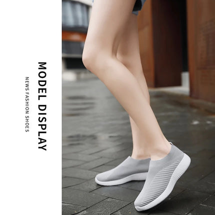Women Vulcanized Shoes High Quality Women Sneakers Slip On Flats Shoes Women Loafers Plus Size 43 Walking Flat