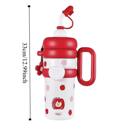 920ML Insulated Thermos with Handle Handheld Thermos Coffee Cup Stainless Steel Large Capacity Sports Water Kettle Travel