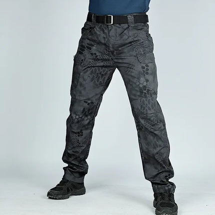Quick Dry Outdoor Pants Multi Pockets Elastic Tactical Pant Waterproof Plus Size 6XL Casual Cargo Trousers Men Clothing