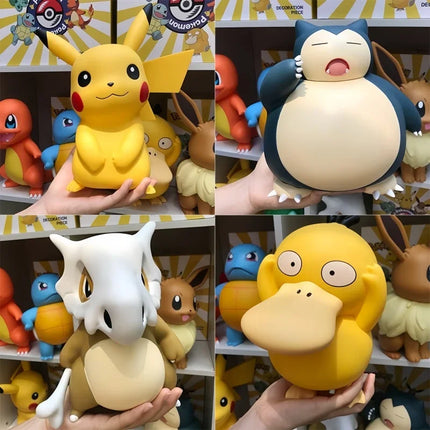 Pokemon Large Figure Squirtle Pikachu Charmander Eevee Collectible Figurine Ornament Youth Toy Birthday Gift For Fans Collectors