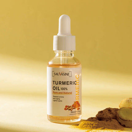 10ml 30ml 100% Turmeric Oil Anti Aging Wrinkle Whitening Serum Reduce Fine Lines Dark Spot Brightening Face Lighten For Women