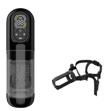 LCD Automatic Sucking Licking Male Masturbator Penis Pump Pocket Pussy Male Masturbation with 14 Powerful Modes Sex Toys for Man