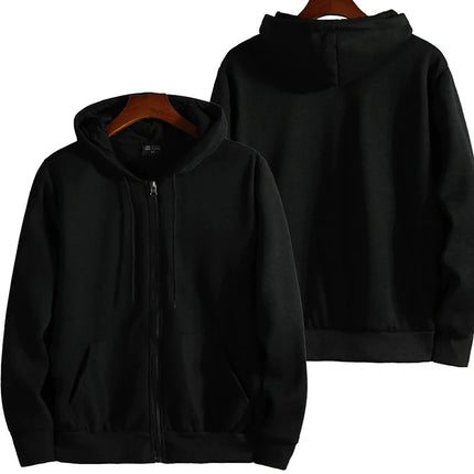 Zipper Hoodies Autumn Winter Men's New Long Sleeve Hooded Sweatshirt Fashion Casual Male Outfit Sportswear Loose Fit Clothes