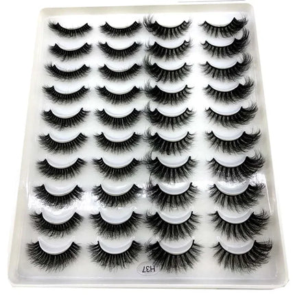 20 pairs 3D Mink Lashes Natural False Eyelashes Dramatic Volume Fake Lashes Makeup Eyelash Extension Silk Eyelashes