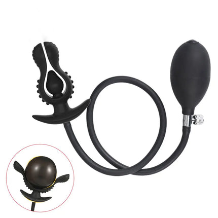 Flower Bud Inflatable Anal Dildo Plug Expandable Butt Plug with Pump Sex Toys for Women Men Anal Dilator Massager Adult Products