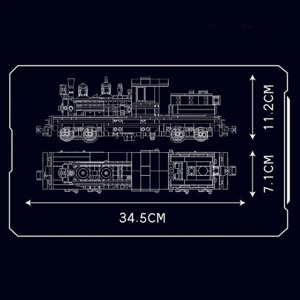 Mould King 12032 Technical Train Toys The RC Shay-Type Steam Locomotive Building Block Assembly Car Brick Kids Christmas Gift