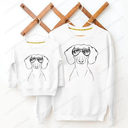 Girls Sweatshirts Kids Boys Dachshund Teckel Funny Cute Dog Animal Printed Hoodies Child Clothing Autumn Long Sleeve Clothes
