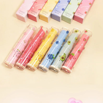 Fruity Color Changing Lip Balm Natural Temperature Change Coloured Lipstick Long Lasting Moisturizing Makeup Cosmetics for Women