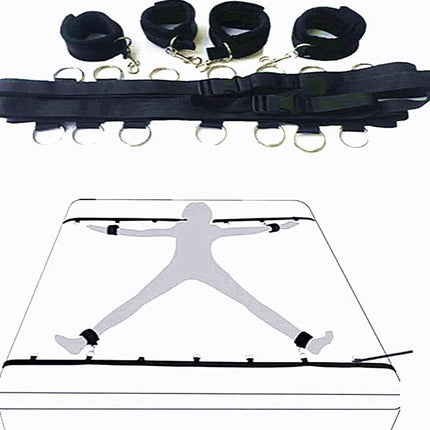 Many Kinds of Bondage Kit BDSM Shoulder Sex Swing Adjustable Love Slings Ankle Cuffs Neck Pad,Open Leg,SM Bed Restraints