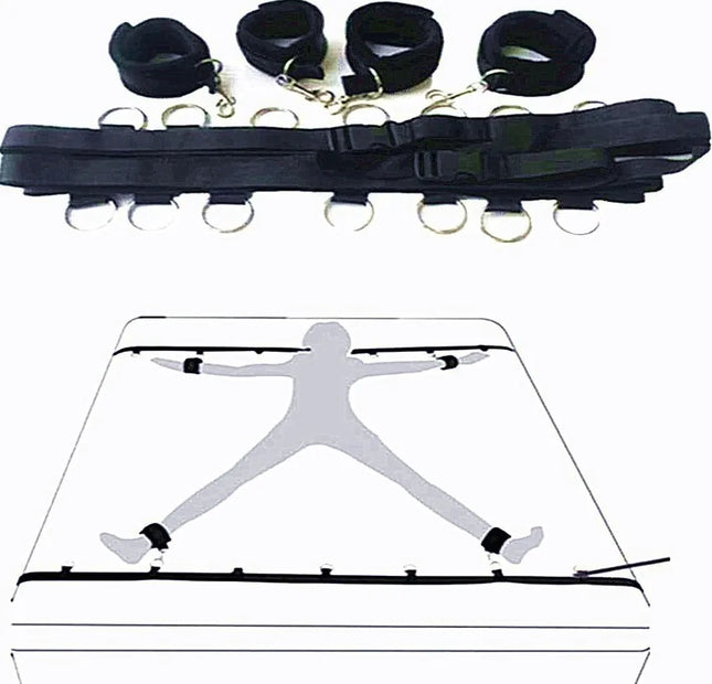 Many Kinds of Bondage Kit BDSM Shoulder Sex Swing Adjustable Love Slings Ankle Cuffs Neck Pad,Open Leg,SM Bed Restraints