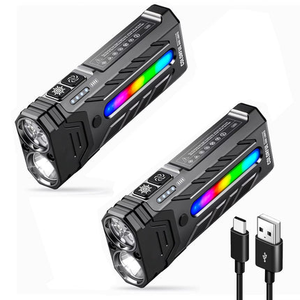 5200lumens Innovative Powerful Flashlight Portable LED Flashlight with Magnetic Torch, Perfect for Hiking Camping Adventures