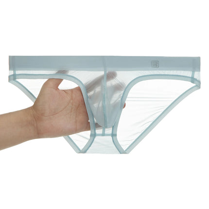 Ice Silk Ultra-thin Men Underwear Seamless Transparent Quick Drying Briefs Sexy U Bulge Pouch Triangle Underpants Erotic Panties