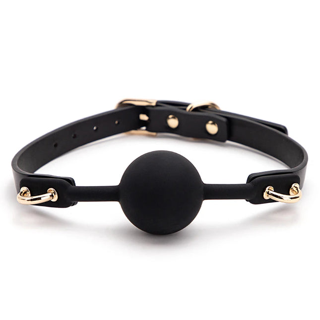 Soft Silicone Ball Gag Oral Fixation Bondage Mouth Gag Mouth Stuffed PU Leather Band Sex Toys for Couples Adult Games 18+