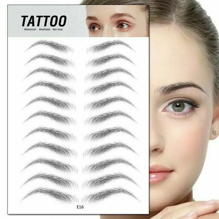 4D Natural Vivid Hair-like Realistic False Eyebrows Brow Tattoo Eyebrow Stencil Waterproof Lasting Eye Makeup Eye Brow Stickers