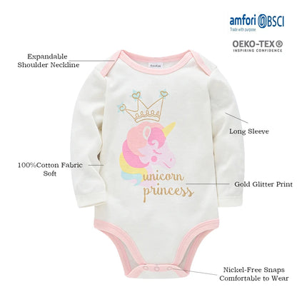3 Pcs/Set  Baby Girls Clothing Set Red Deer Christmas Cute Printing Baby Bodysuit Long Sleeve Kids Rompers Cotton for 3-24M