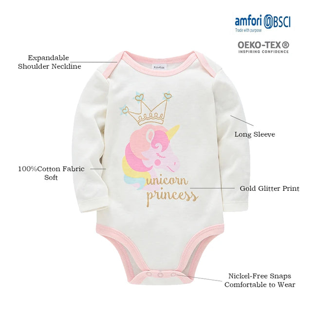 3 Pcs/Set Baby Girls Clothing Set Red Deer Christmas Cute Printing Baby Bodysuit Long Sleeve Kids Rompers Cotton for 3-24M
