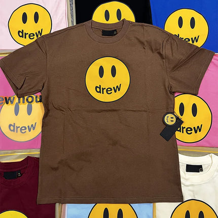 Drew House Print Short-Sleeve High-Street Casual Couple's Oversized T-Shirt