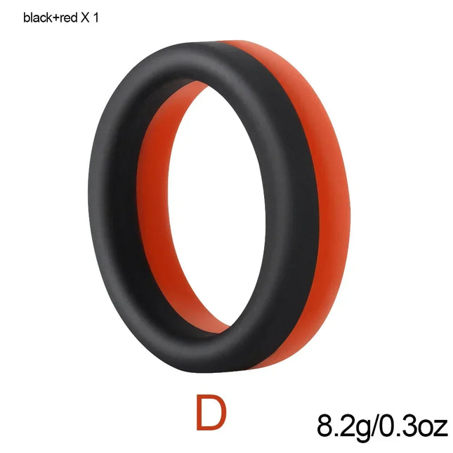 Cock Ring Durable Silicone Penis Rings Male Delayed Ejaculation Rubber Rings Sex Toy For Men Couple Stretcher Scrotum Rings