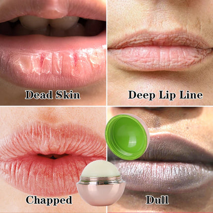 Vegan Organic Moisturizing Round Rose Golden Lip Balm Ball Natural Lip Balm Fade Lip Lines