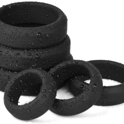 6 Pcs Male Penis Rings Cock Rings Sleeve Delay Ejaculation Silicone Beaded Time Lasting Erection Sex Toys For Men Adult Games