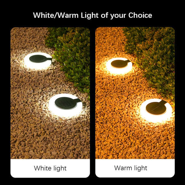 1/4Pack Solar Outdoor Lights, LED Waterproof Atmosphere Light, Warm white lamp, for Garden Fence Buried Lawn Porch Walkway Decor