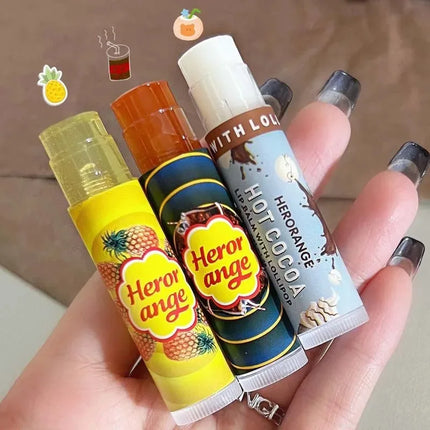 HERORANGE Various Fruit Moisturizing Lipstick Jelly Lighten Line Plump Lip Care Lip Tint Nude Lipstick Primer Colorless Lip Care