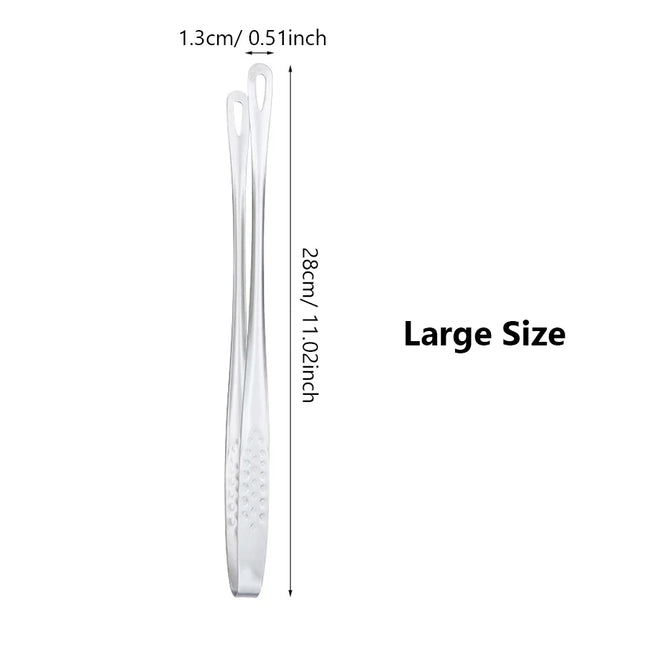 Long Stainless Steel Kitchen Tongs Non-Slip Heat Resistant BBQ Grill Tongs for Steak Seafood Buffet Salad Cooking Tools