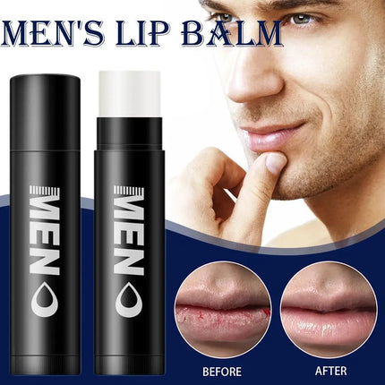 Men's Lip Balm for Dry Cracked Lips - Moisturizing, Nourishing & Hydrating - Colorless Lip Care for Men & Students