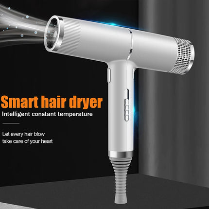2025 Professional High-Power Ionic Portable Hair Dryer Blue Light Fast Drying New Concept for Hotels Metal Material Hot Sale