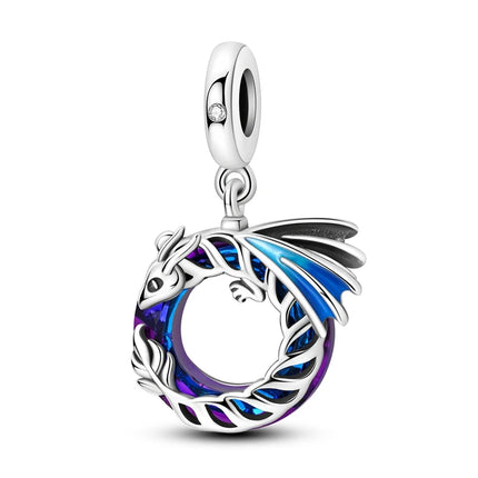 100% 925 Sterling Silver Blue Crystal Life Tree Angel Star Moon Pendants Charms Fit Qikaola 925 Original Bracelets DIY Jewelry