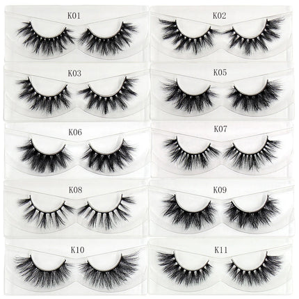 LEHUAMAO  3D Mink Lashes Wholesale Mink False Eyelashes Bulk 10/30/50 Pairs Soft Fluffy Natural Mink Lashes Makeup Mink Eyelashe