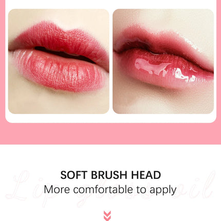Crystal Jelly Moisturizing Lip Oil Plumping Lip Gloss Makeup Sexy Plump Lip Glow Oil Tinted Lip Plumper