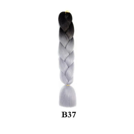 Synthetic 24inch 1Pcs Ombre Jumbo Braiding Hair Extensions High Temperature Fiber Hair Extensions for Box Braids Braiding Hair