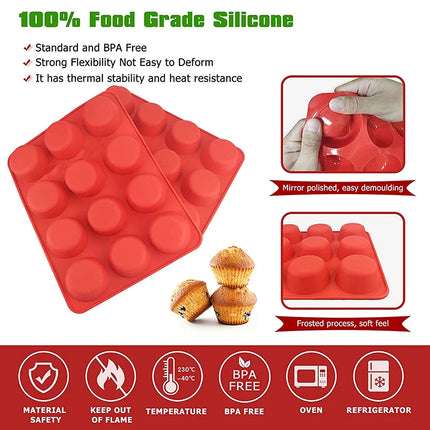Silicone Muffin Pan Mini Cupcake Maker 6 And 12 Cups Baking Mold For Homemade Qukiches Frittatas Muffins Tray Tin Bakeware Tools