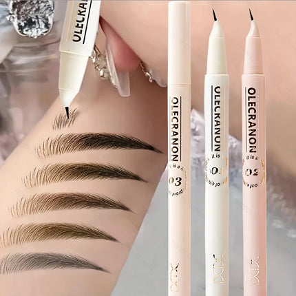 18° Curved Tip Waterproof Eyebrow Pencil – Ultra-Precise Hair-Like Strokes Smudge-Proof & All-Day Wear for Natural Defined Brows