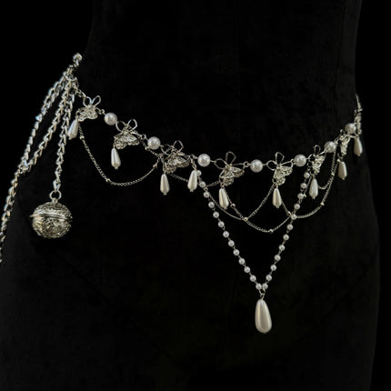 Metal Pearl Tassel Nipple Clamps Body Chain Nipple Massage Collar Body Restraint BDSM Adult Toy Stimulation Couples Foreplay 18+