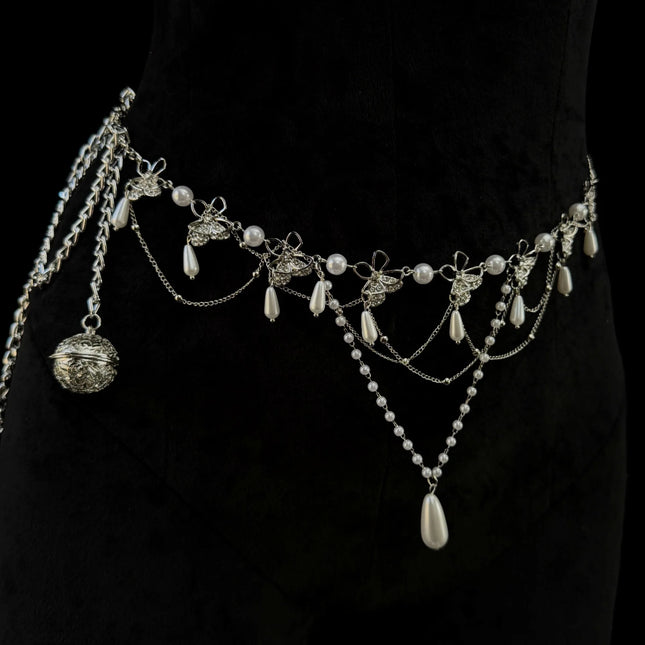 Metal Pearl Tassel Nipple Clamps Body Chain Nipple Massage Collar Body Restraint BDSM Adult Toy Stimulation Couples Foreplay 18+