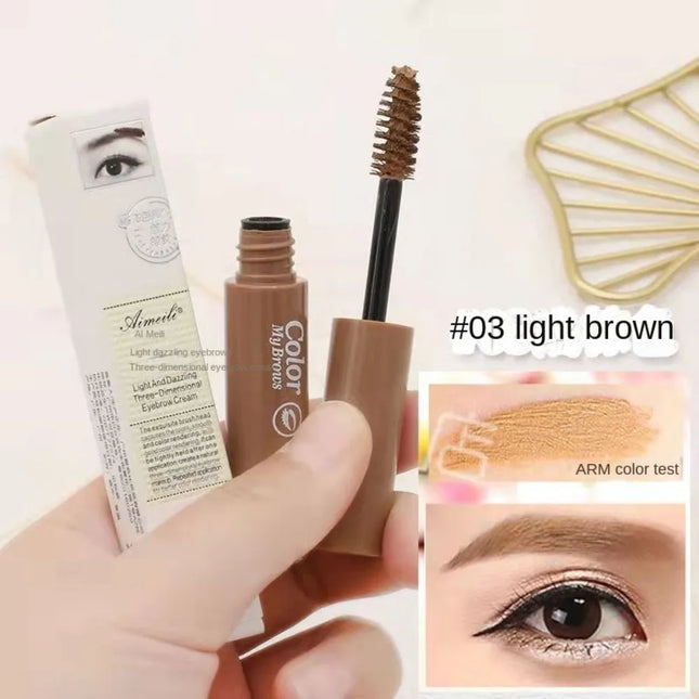 Brown Liquid Eyebrow Cream Long Lasting Natural Eyebrow Pencil Mascara Quick-drying Paint Eyebrow Gel Women Makeup