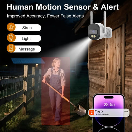 2K 5MP 5G WIFI Camera Tuya Outdoor IP66 Surveillance Security Protection Video IP Camera Wireless Human Detect CCTV Bullet Cam
