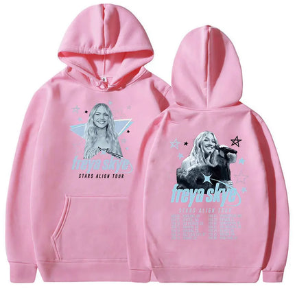 Singer Freya Skye Stars Align Tour 2026 Print Hoodie Men Women Long Sleeve Fashion Oversized Sweatshirt Aesthetic Pullover Hoody