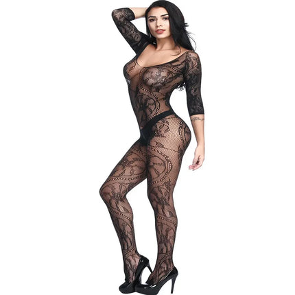 Sexy Body Stockings Women Open Crotch Erotic Babydoll Fishnet Mesh Tights Lingerie Erotic Bodysuit Sleepwear Underwear Teddies