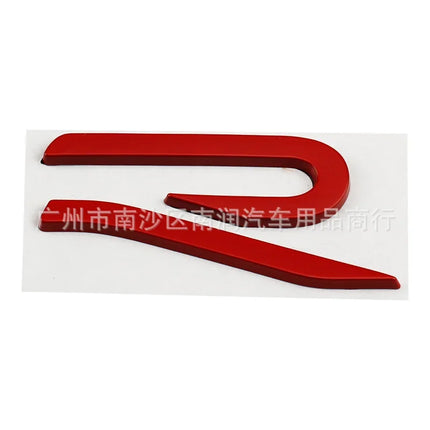 New R Emblem Car Metal Body Tail Trunk Sticker Car Grill Badge Emblem For Volkswagen VW GTI Rline Polo Golf MK8 Touareg Passat